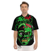 Zombie Brain Halloween Print Men's Short Sleeve Shirts-grizzshop