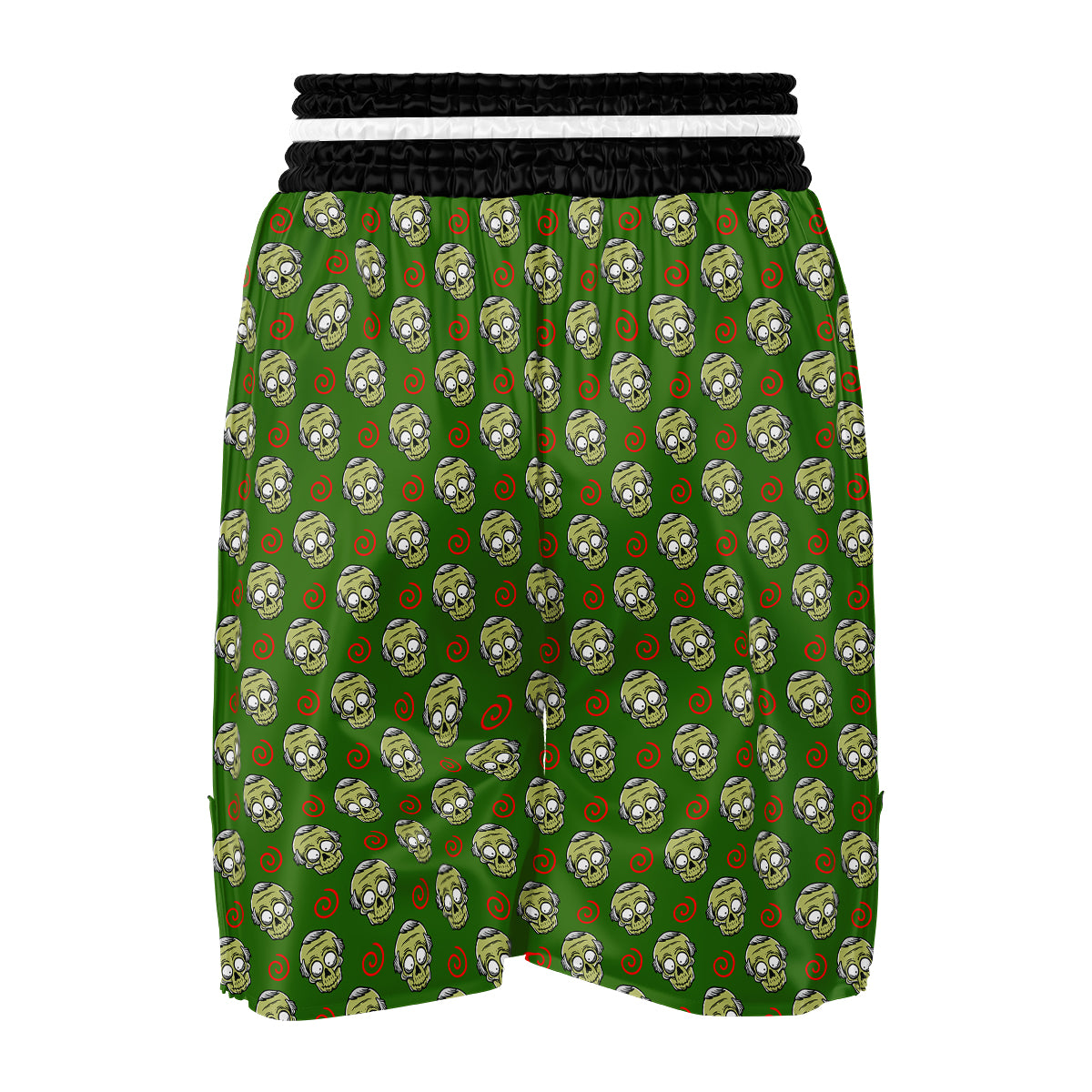 Zombie Cartoon Print Pattern Boxing Shorts-grizzshop
