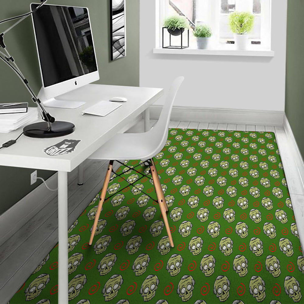 Zombie Cartoon Print Pattern Floor Mat-grizzshop