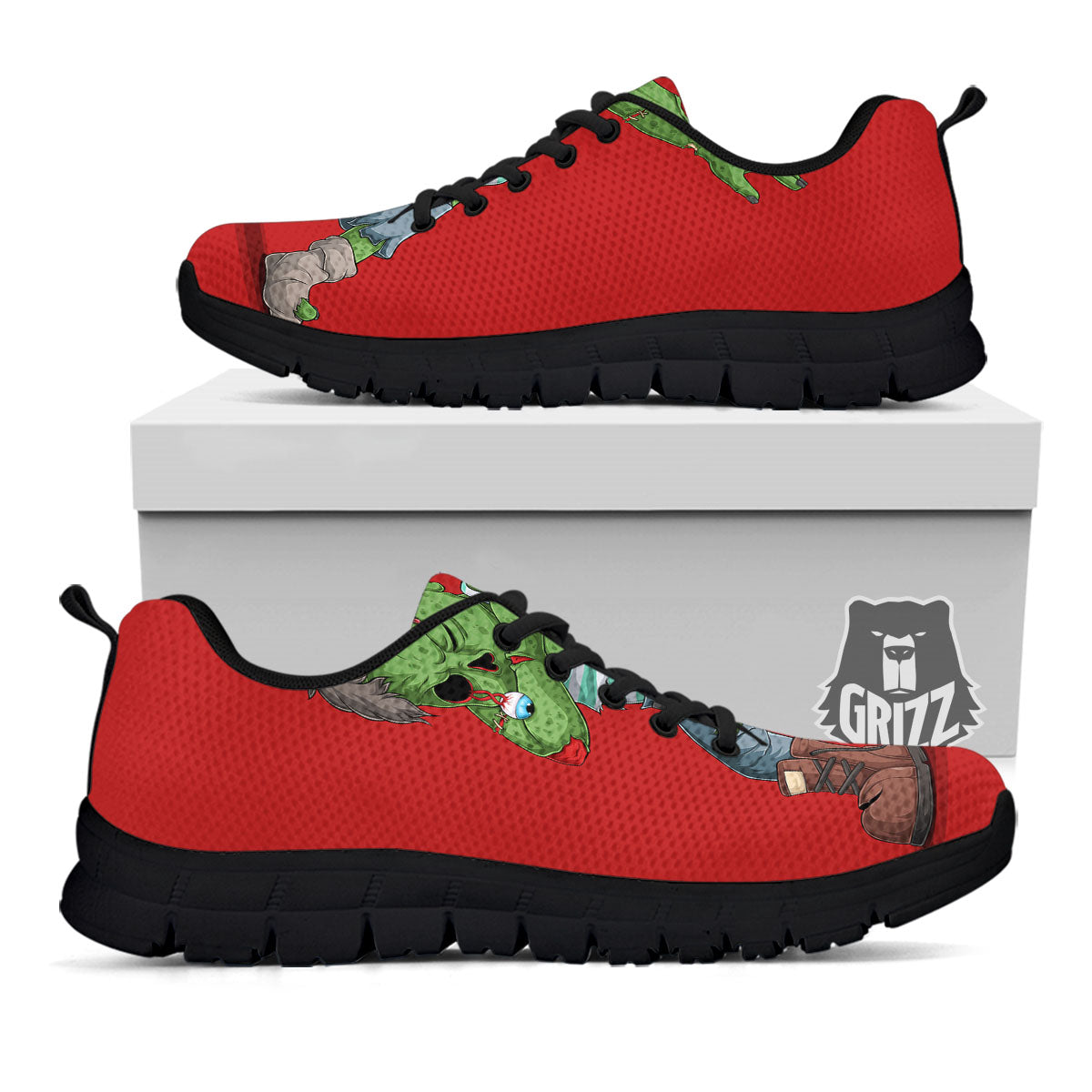 Zombie Dap Print Black Sneaker-grizzshop