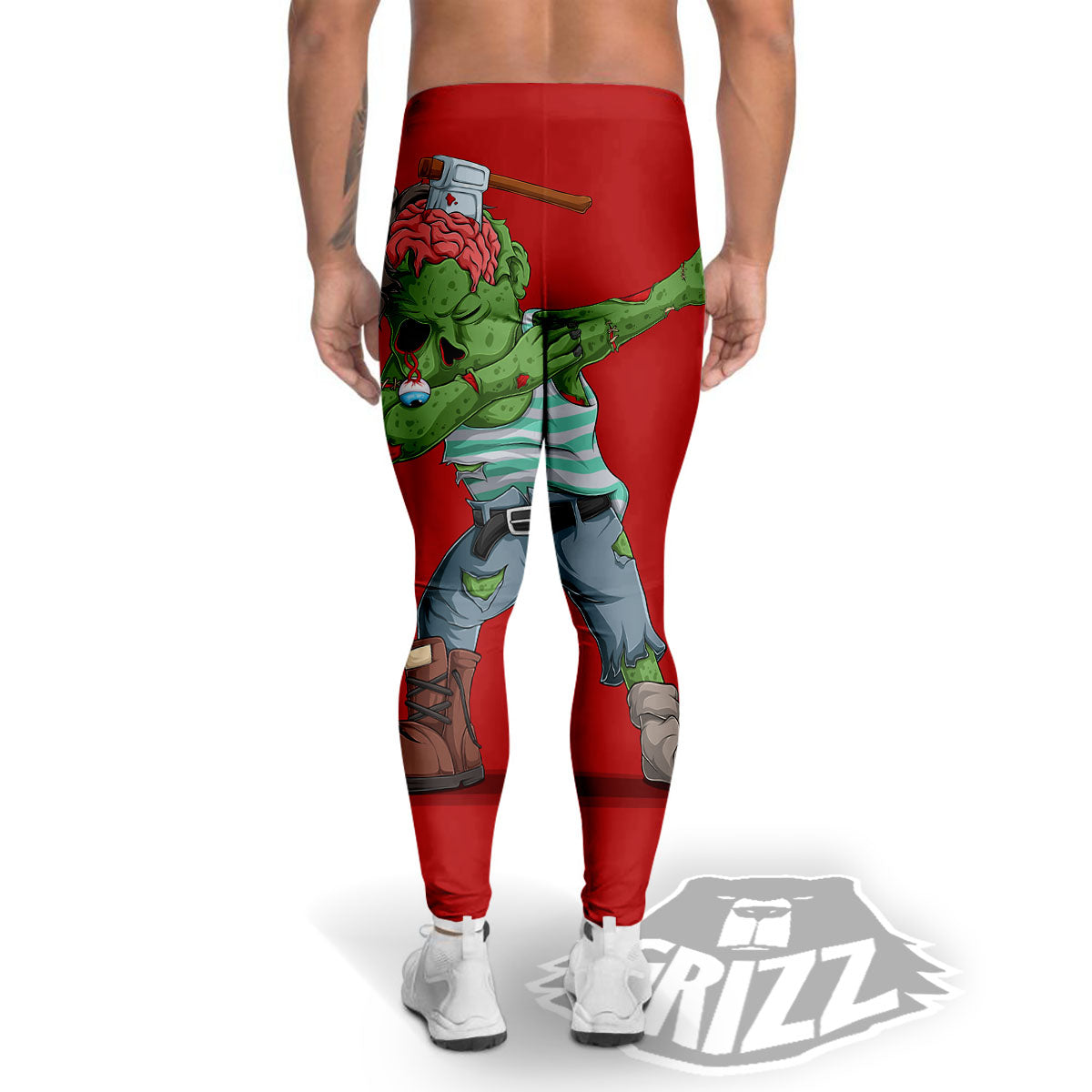 Zombie Dap Print Men's Leggings-grizzshop