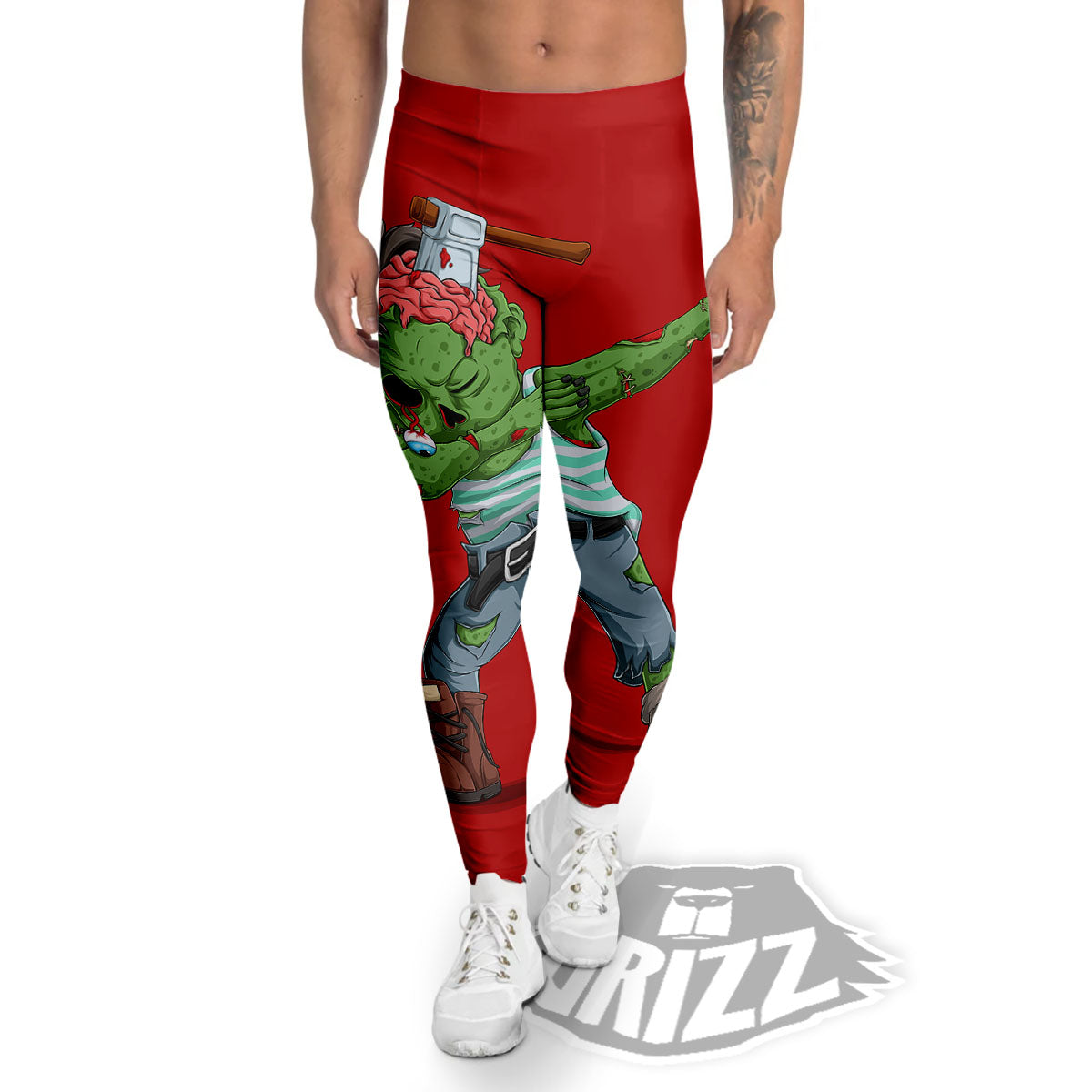 Zombie Dap Print Men's Leggings-grizzshop