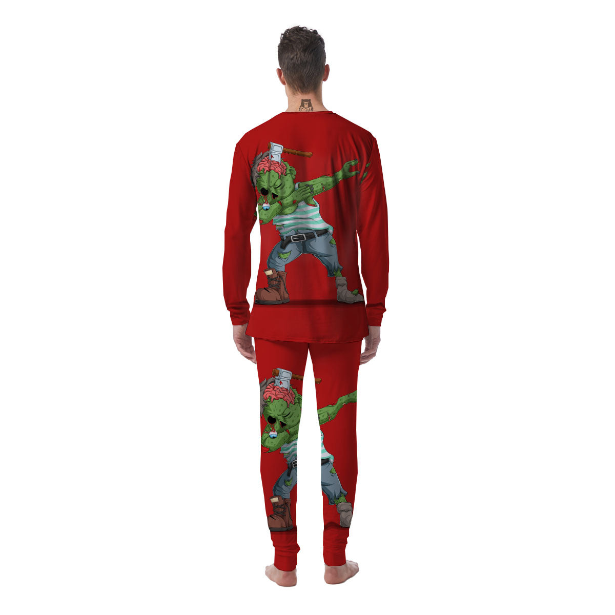 Zombie Dap Print Men's Pajamas-grizzshop