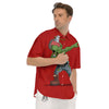 Zombie Dap Print Men's Short Sleeve Shirts-grizzshop