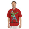 Zombie Dap Print Men's Short Sleeve Shirts-grizzshop