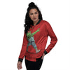 Zombie Dap Print Women's Bomber Jacket-grizzshop