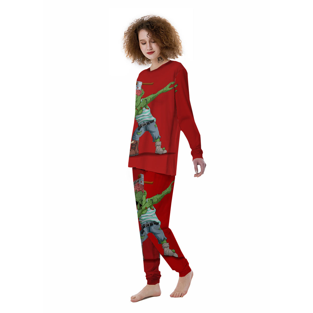 Zombie Dap Print Women's Pajamas-grizzshop