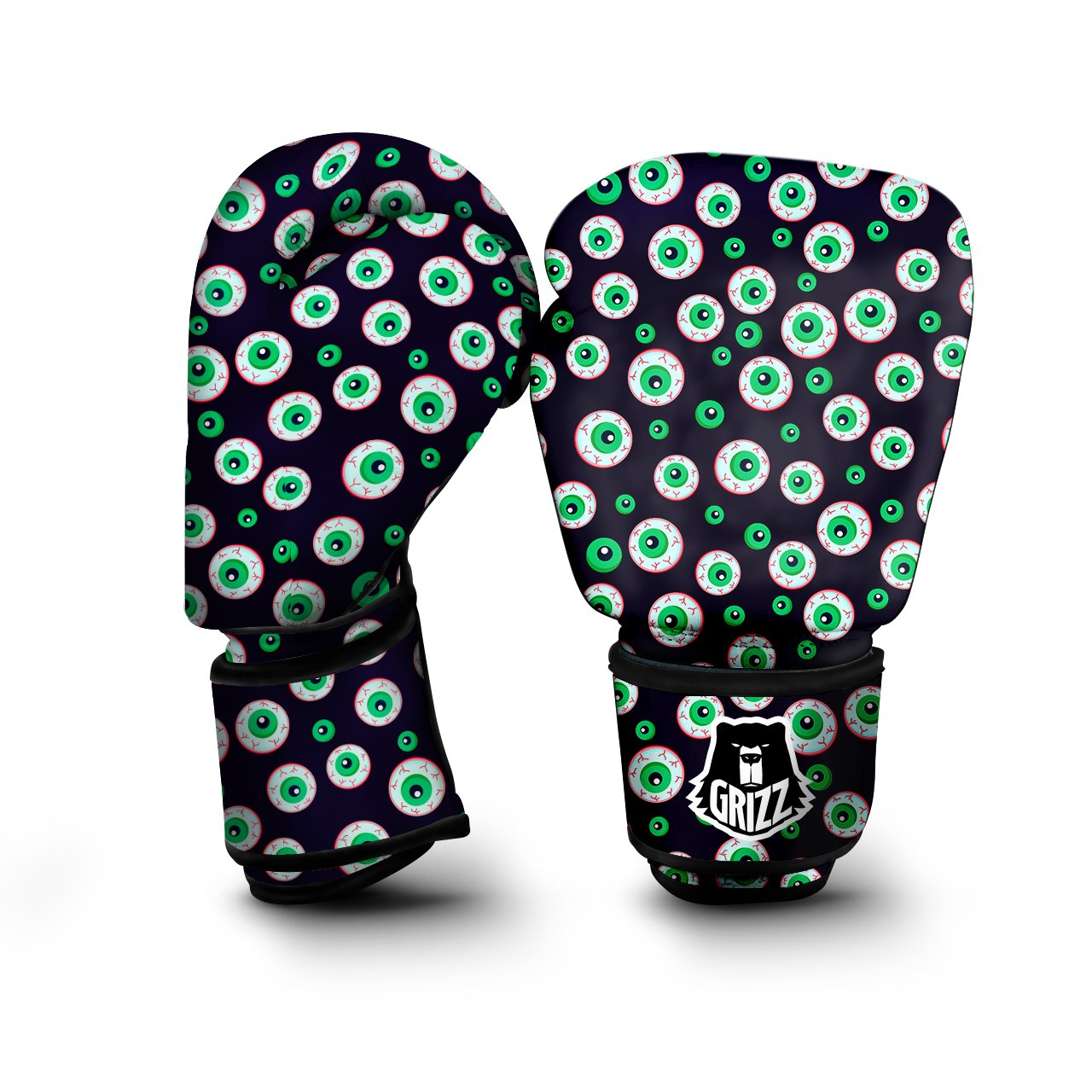 Zombie Eyeball Print Pattern Boxing Gloves-grizzshop