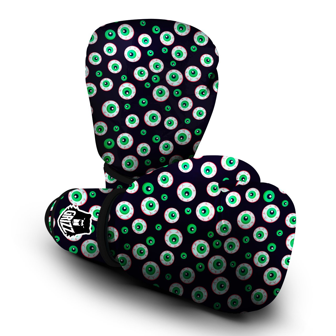 Zombie Eyeball Print Pattern Boxing Gloves-grizzshop