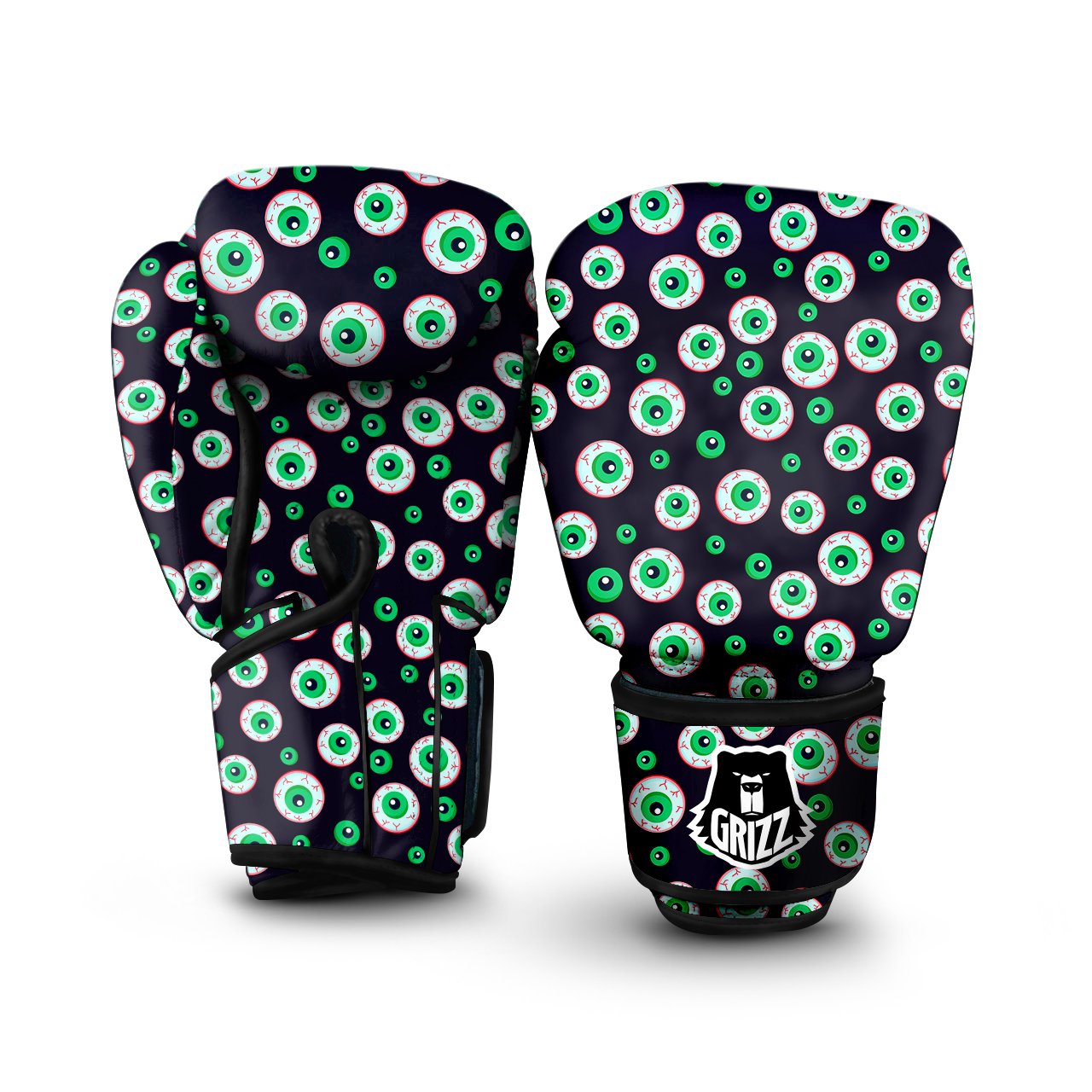 Zombie Eyeball Print Pattern Boxing Gloves-grizzshop