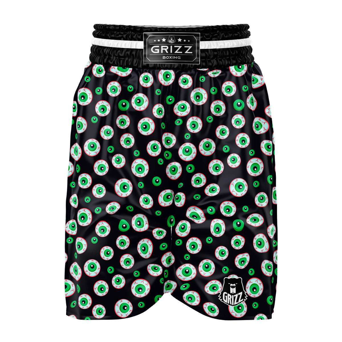 Zombie Eyeball Print Pattern Boxing Shorts-grizzshop