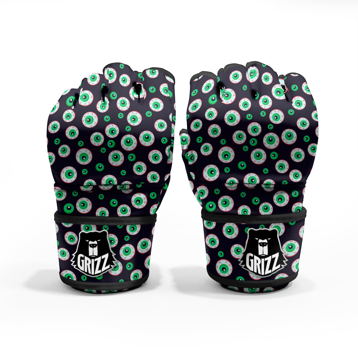 Zombie Eyeball Print Pattern MMA Gloves-grizzshop