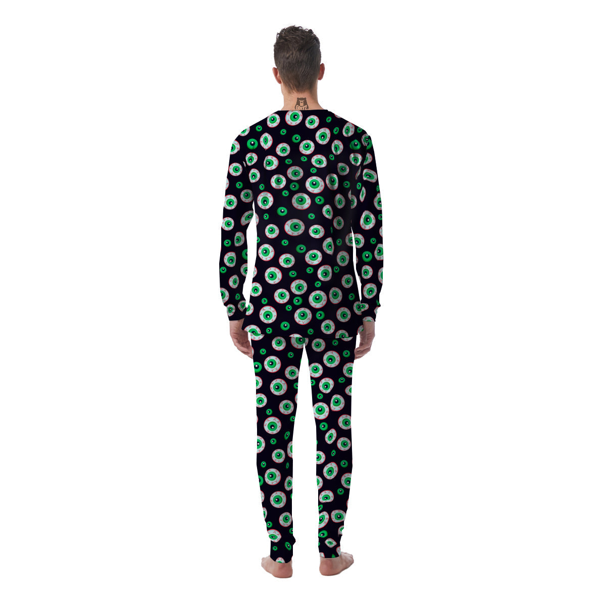 Zombie Eyeball Print Pattern Men's Pajamas-grizzshop