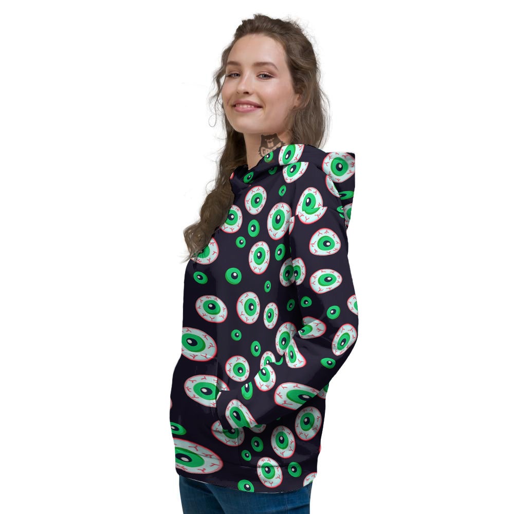 Zombie Eyeball Print Pattern Women's Hoodie-grizzshop