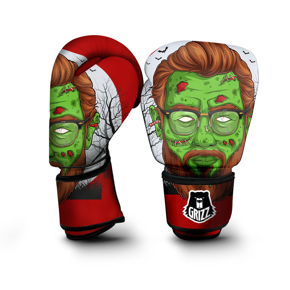 Zombie Face Halloween Character Print Boxing Gloves-grizzshop