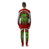 Zombie Face Halloween Character Print Men's Pajamas-grizzshop