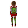 Zombie Face Halloween Character Print Women's Pajamas-grizzshop