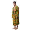 Zombie Foot Print Pattern Men's Robe-grizzshop