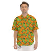 Zombie Foot Print Pattern Men's Short Sleeve Shirts-grizzshop