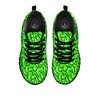 Zombie Green Brain Print Pattern Black Sneaker-grizzshop