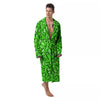 Zombie Green Brain Print Pattern Men's Robe-grizzshop