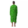 Zombie Green Brain Print Pattern Men's Robe-grizzshop