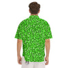 Zombie Green Brain Print Pattern Men's Short Sleeve Shirts-grizzshop