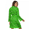 Zombie Green Brain Print Pattern Women's Robe-grizzshop