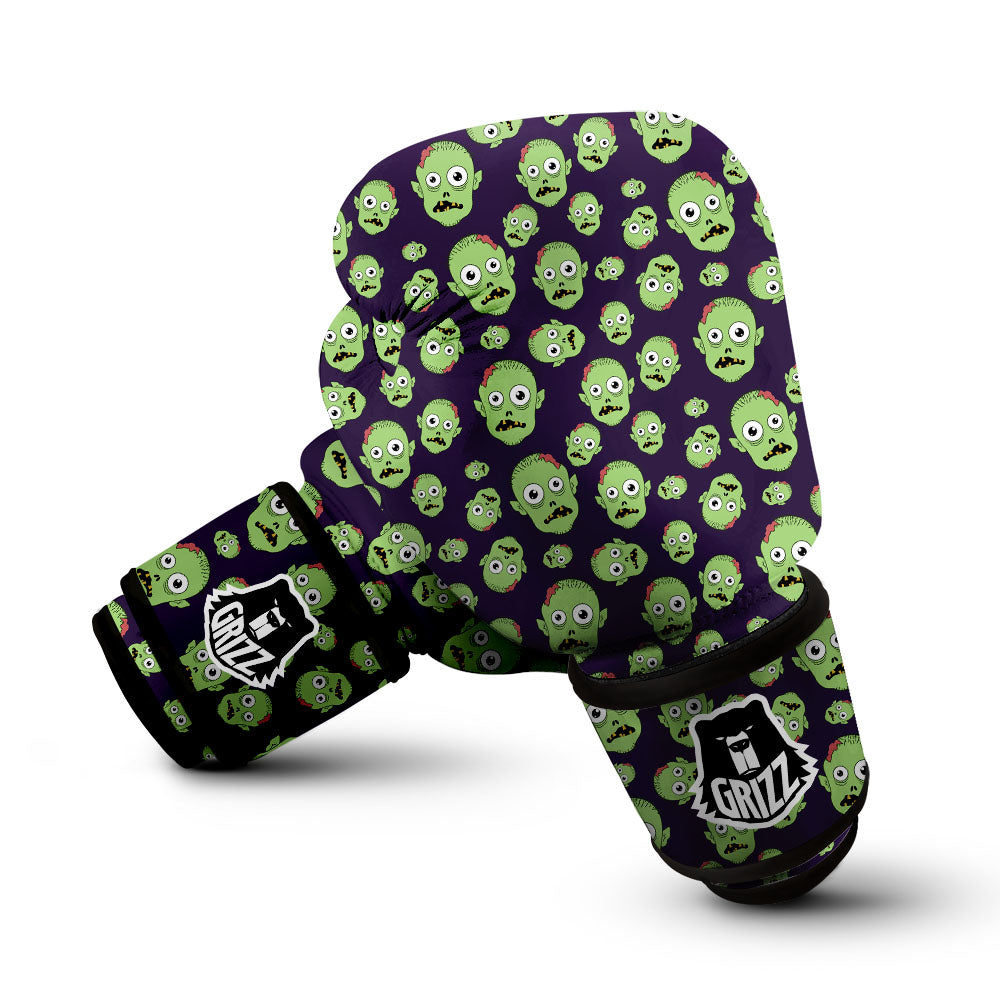 Zombie Green Print Pattern Boxing Gloves-grizzshop