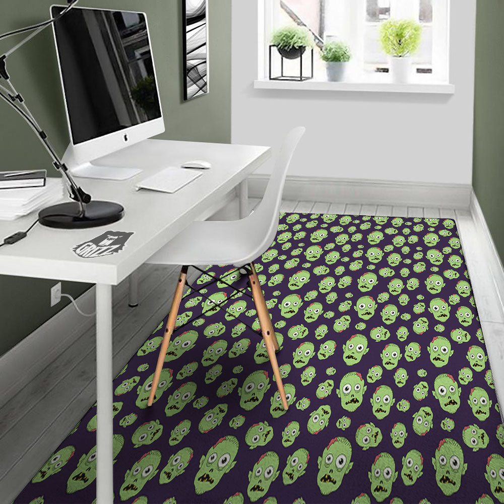 Zombie Green Print Pattern Floor Mat-grizzshop