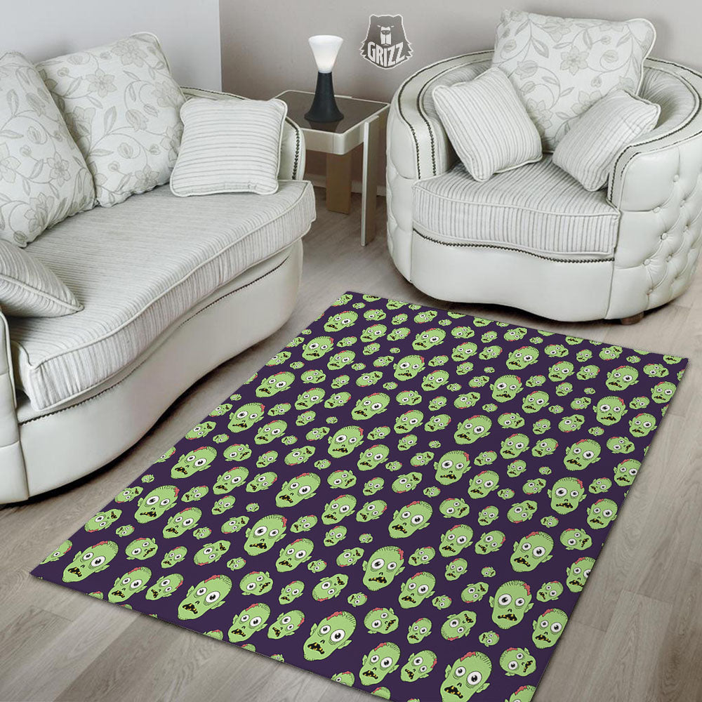 Zombie Green Print Pattern Floor Mat-grizzshop