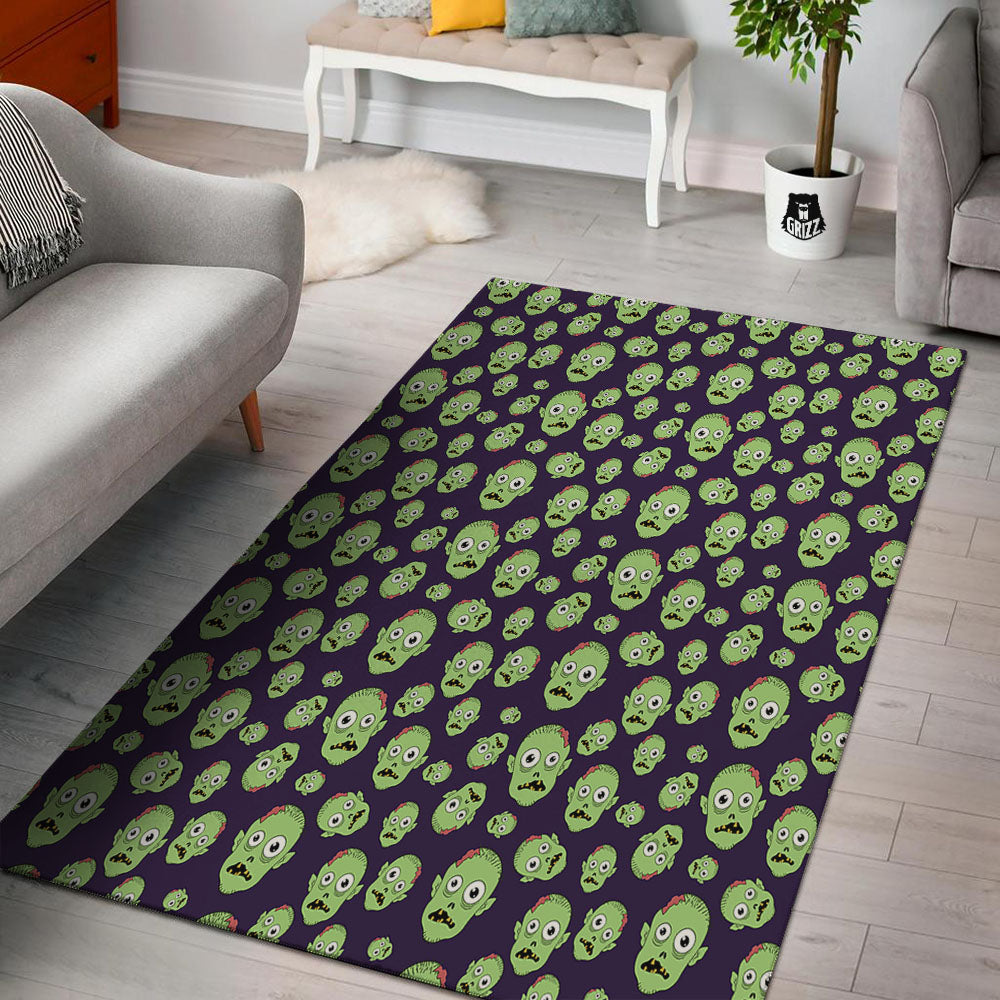 Zombie Green Print Pattern Floor Mat-grizzshop