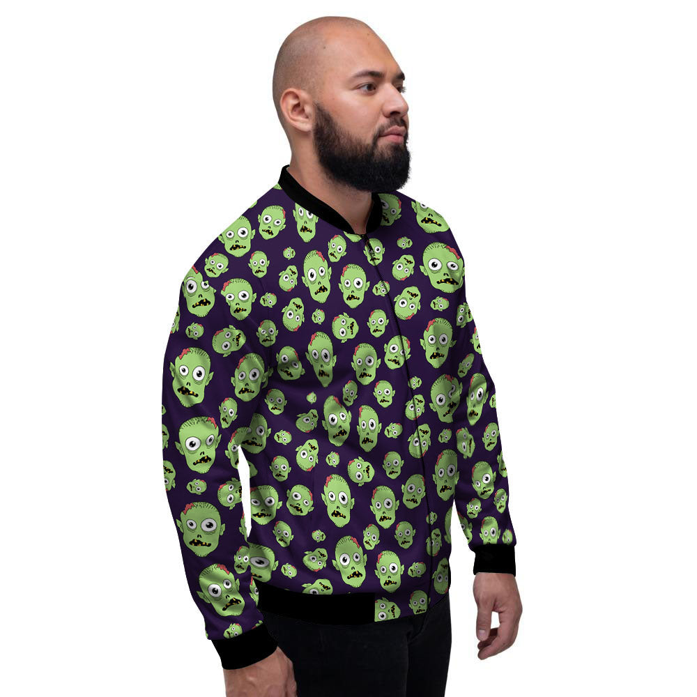 Zombie Green Print Pattern Men's Bomber Jacket-grizzshop
