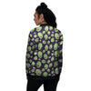 Zombie Green Print Pattern Women's Bomber Jacket-grizzshop