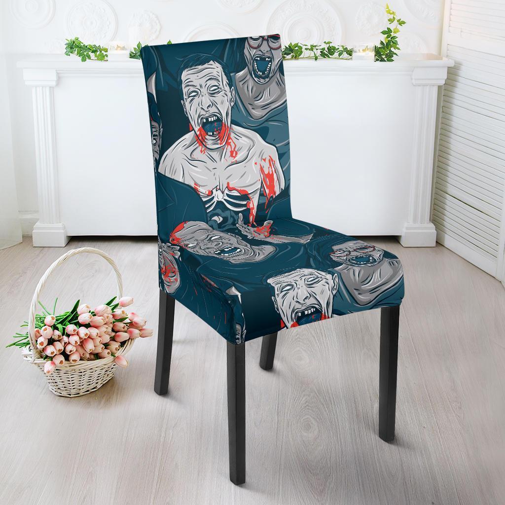 Zombie Halloween Pattern Print Chair Cover-grizzshop