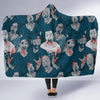 Zombie Halloween Pattern Print Hooded Blanket-grizzshop