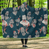 Zombie Halloween Pattern Print Hooded Blanket-grizzshop