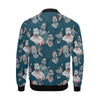 Zombie Halloween Pattern Print Men's Bomber Jacket-grizzshop