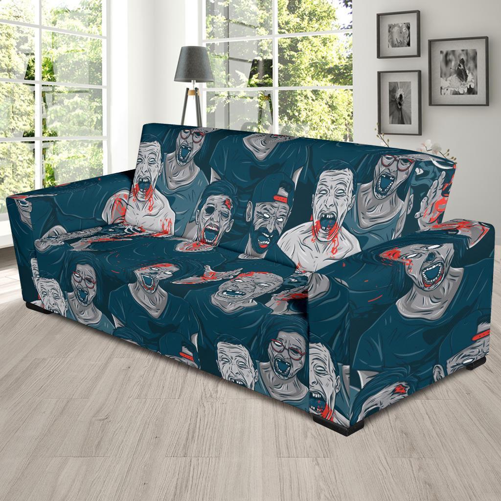 Zombie Halloween Pattern Print Sofa Covers-grizzshop