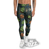 Zombie Halloween Print Pattern Men's Leggings-grizzshop