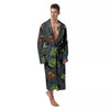 Zombie Halloween Print Pattern Men's Robe-grizzshop