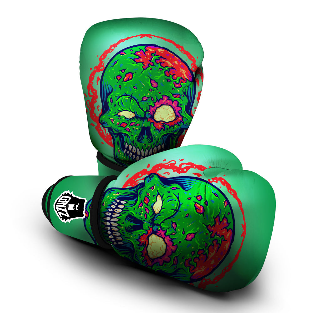 Zombie Halloween Skull Print Boxing Gloves-grizzshop