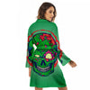 Zombie Halloween Skull Print Women's Robe-grizzshop