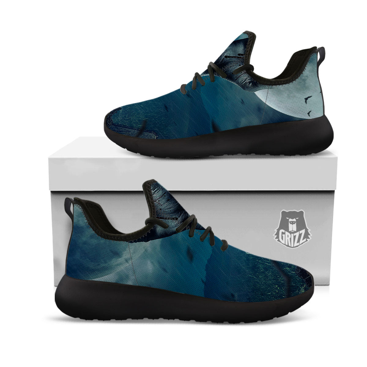 Zombie Hand Rising From Grave Print Black Athletic Shoes-grizzshop