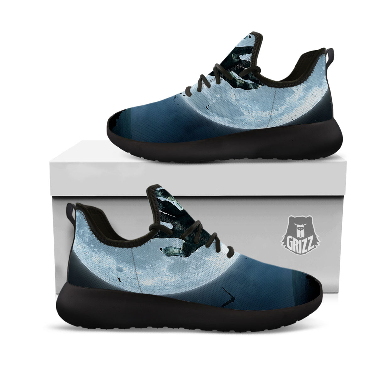 Zombie Hands Scary Print Black Athletic Shoes-grizzshop