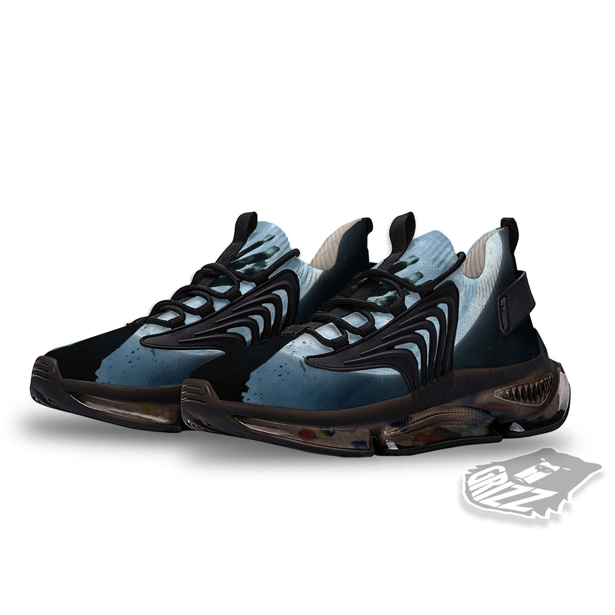 Zombie Hands Scary Print Black Gym Shoes-grizzshop