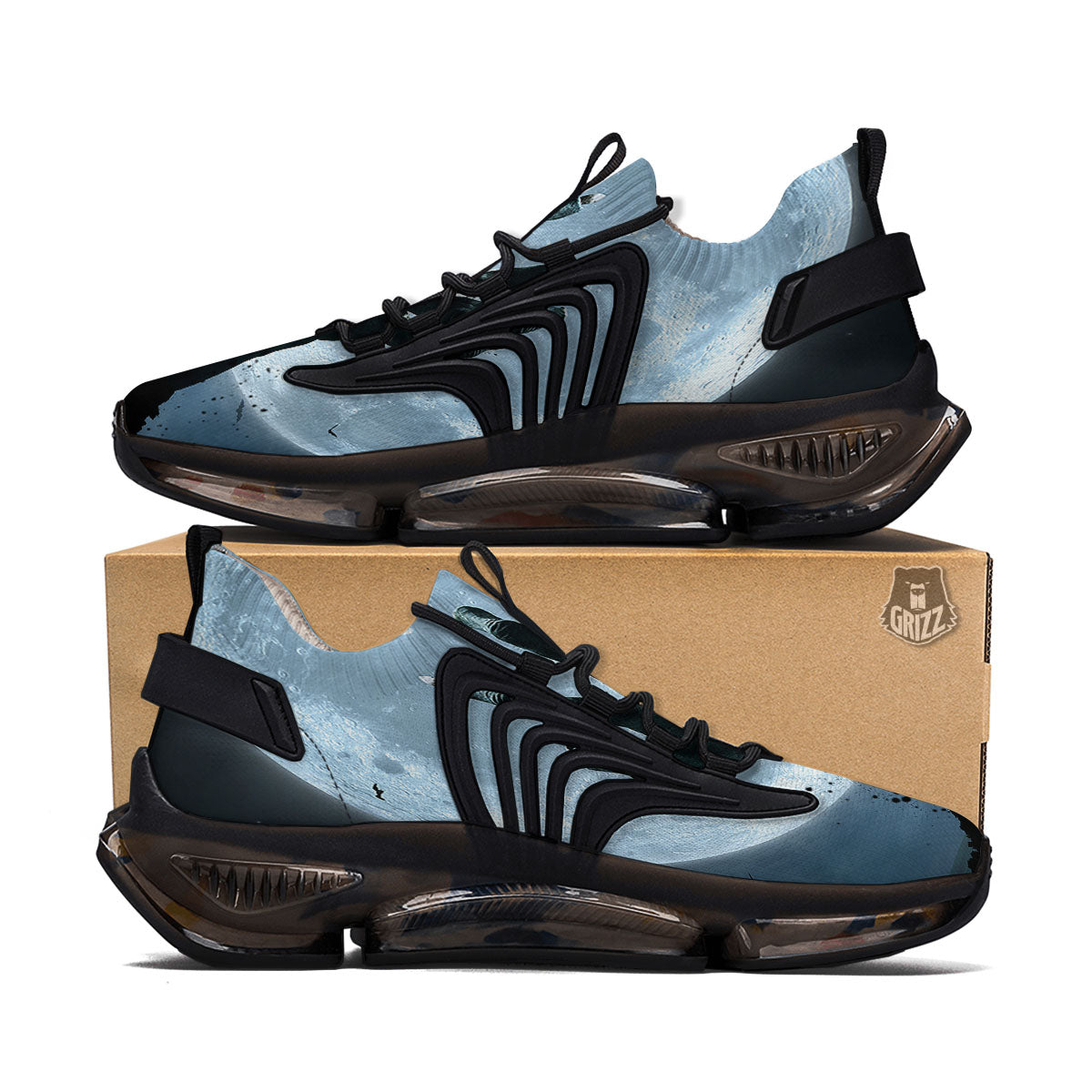 Zombie Hands Scary Print Black Gym Shoes-grizzshop