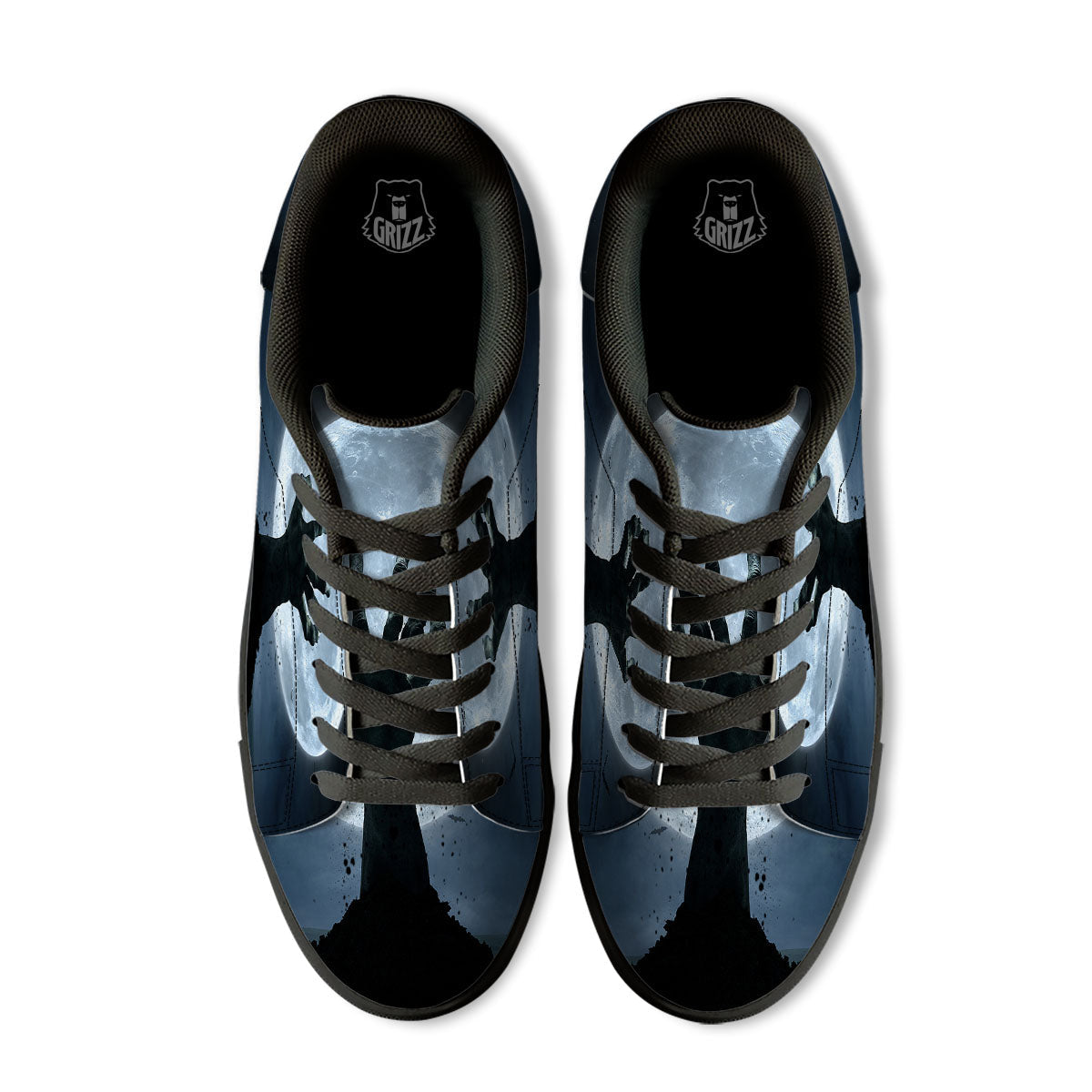 Zombie Hands Scary Print Black Low Top Sneakers-grizzshop