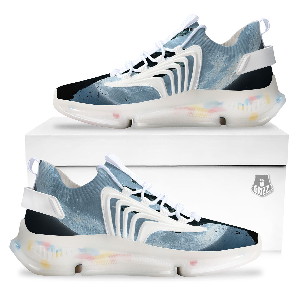 Zombie Hands Scary Print White Gym Shoes-grizzshop
