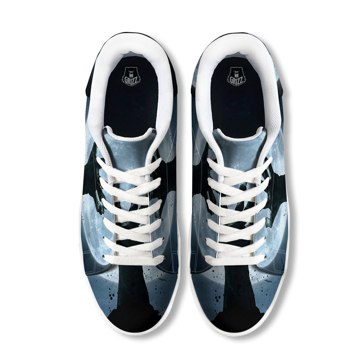Zombie Hands Scary Print White Low Top Sneakers-grizzshop